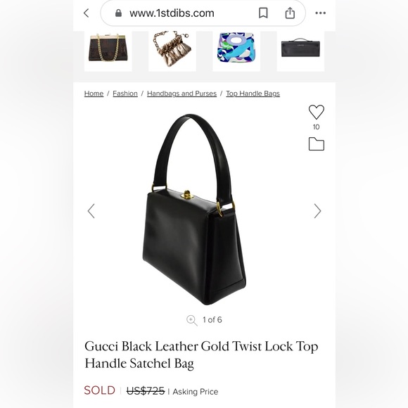 Clearance! Vintage Gucci bag - Gucci Kelly handbag dark blue - Picture 15 of 17